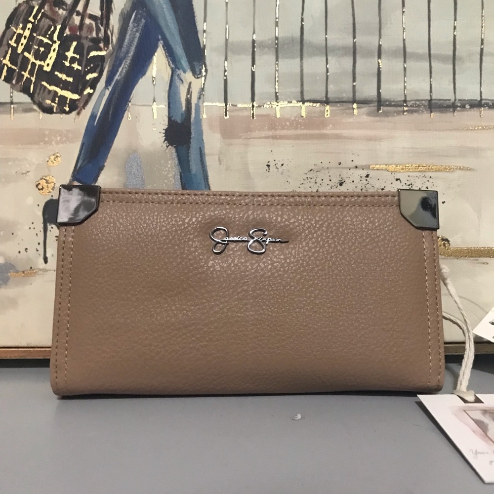 JESSICA SIMPSON WALLET POWDER BLUSH PINK FRANKIE WALLET